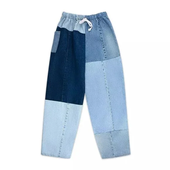 Parke Patchwork Drawstring Jeans - Picture 1 of 5